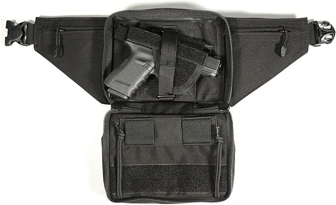 Blackhawk Urban Carry Fanny Pack Gun Holster & Belt Loops, Black, Medium