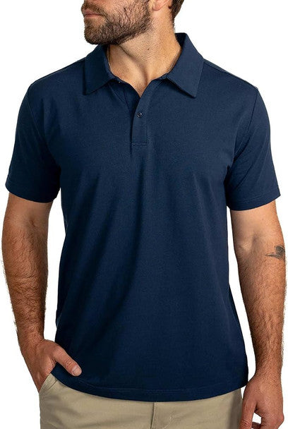 Ejis Men's Regular Black Polo Shirt