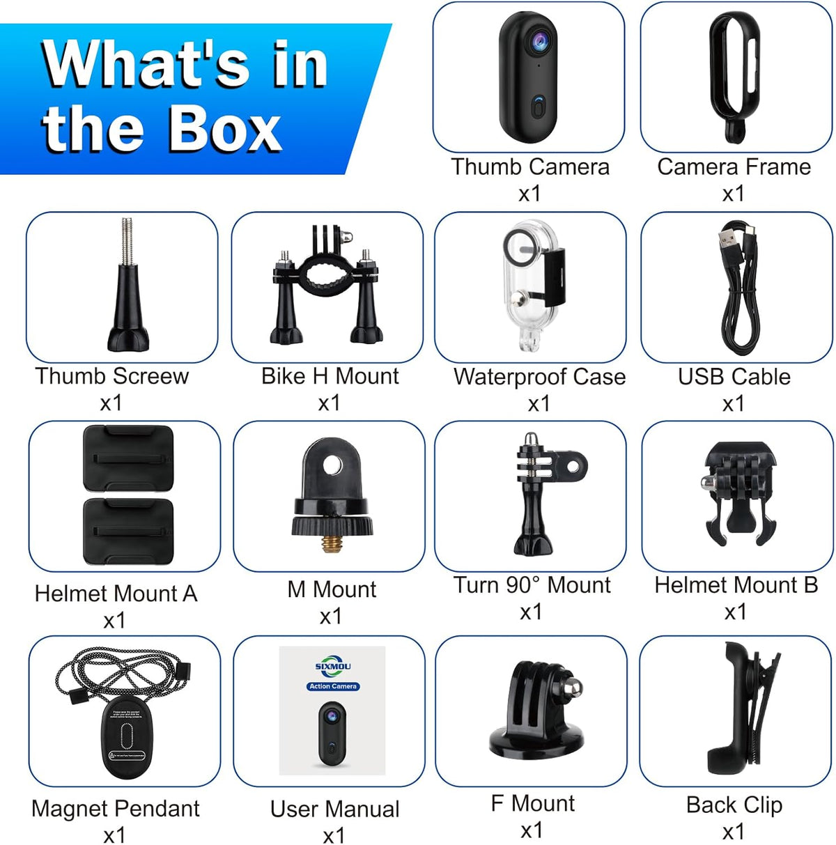 i3 4K Thumb Action Camera