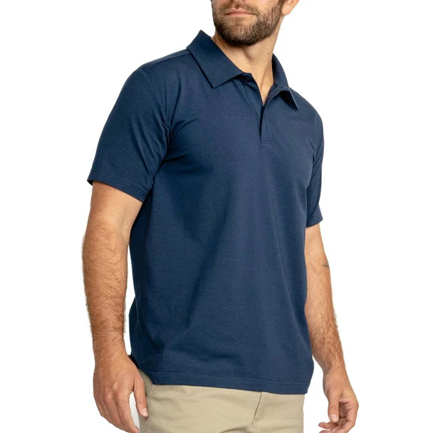 Ejis Men's Regular Black Polo Shirt